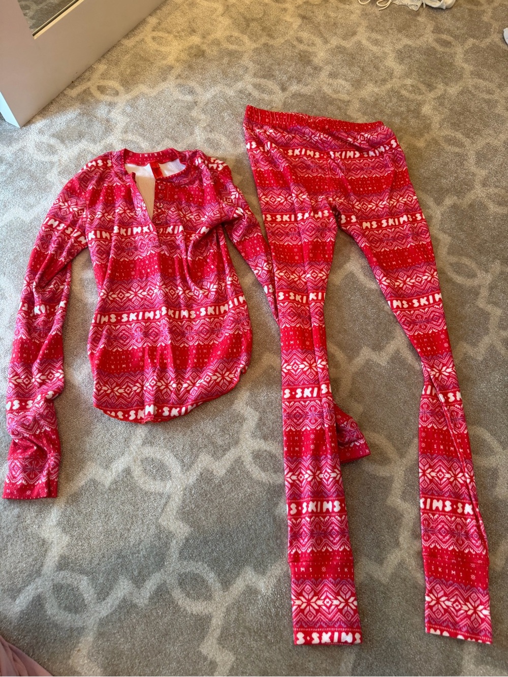 Red Holiday Print Skims Set SOLD TOGETHER